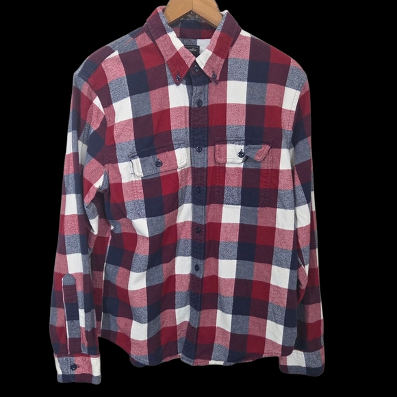 Abercrombie & Fitch Womand Red and Blue Button Down Shirt Size Med - Picture 1 of 5